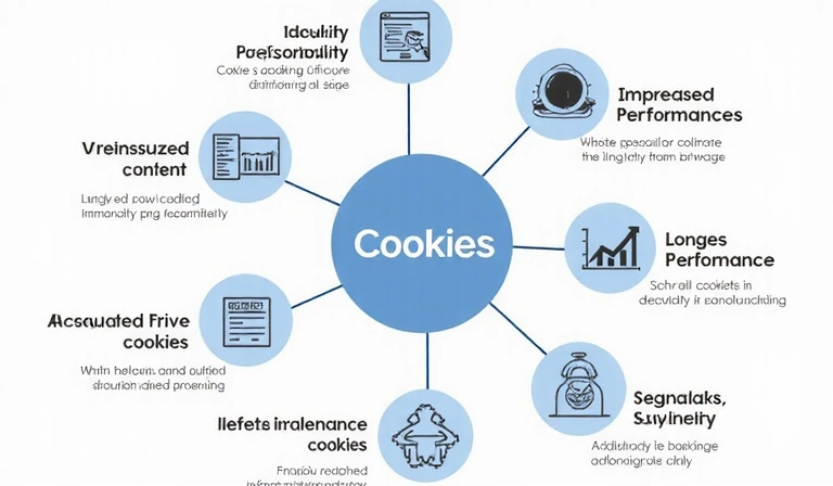 Diagramm, das die Vorteile von Cookies für die Benutzererfahrung und Website-Optimierung darstellt